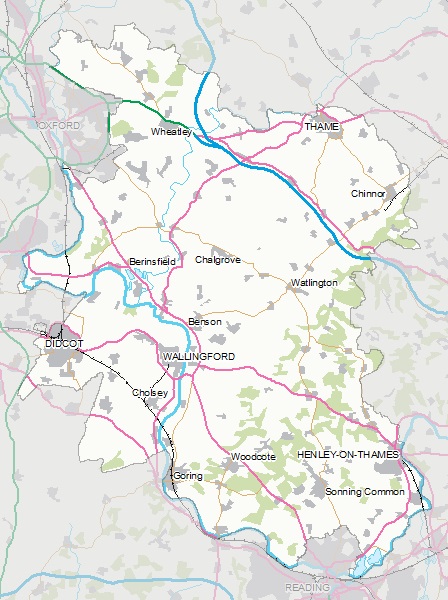Map of South Oxfordshire Parishes