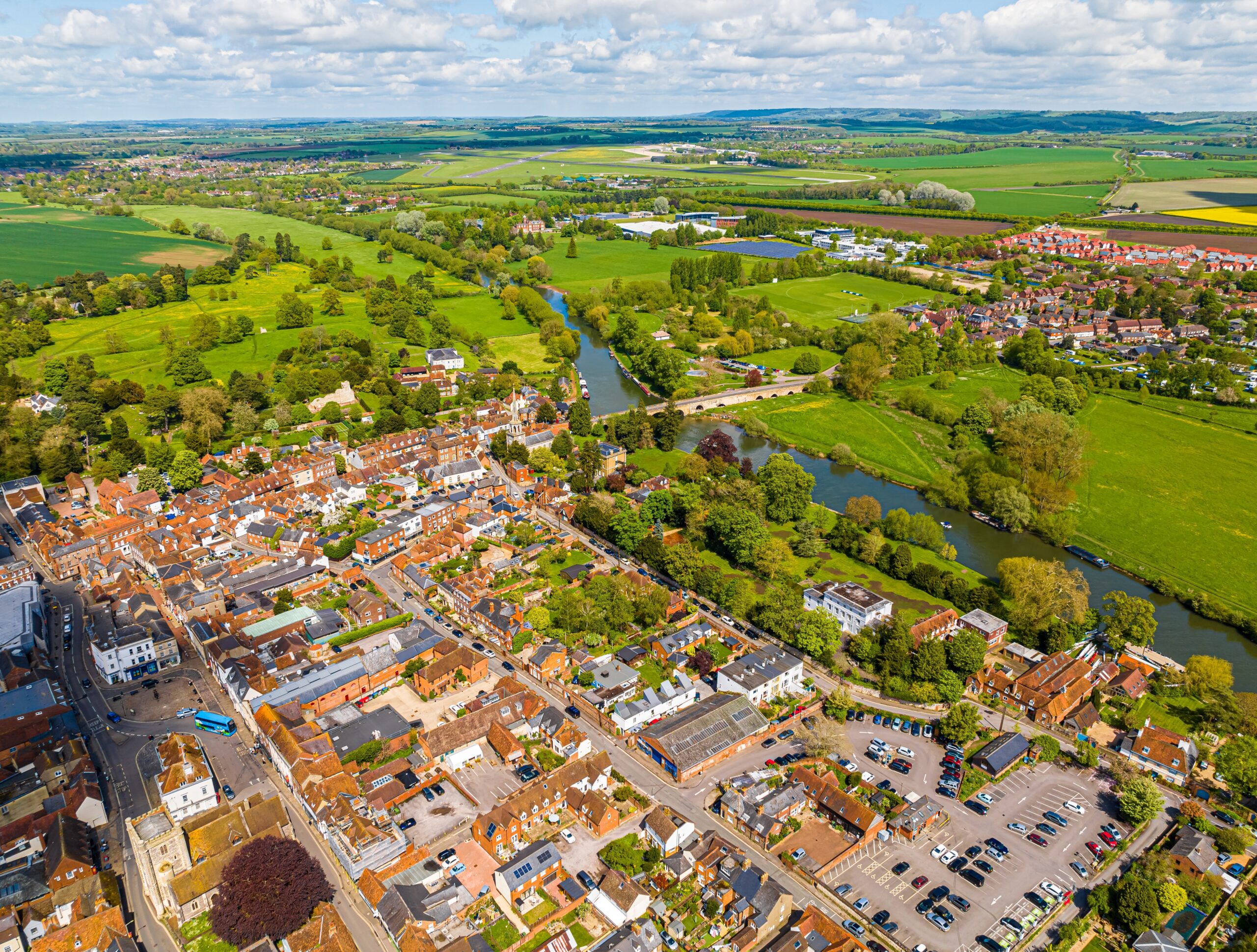 Aerial view over Wallingford