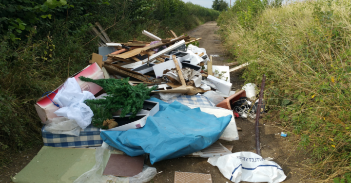 a picture of fly-tipped rubbish