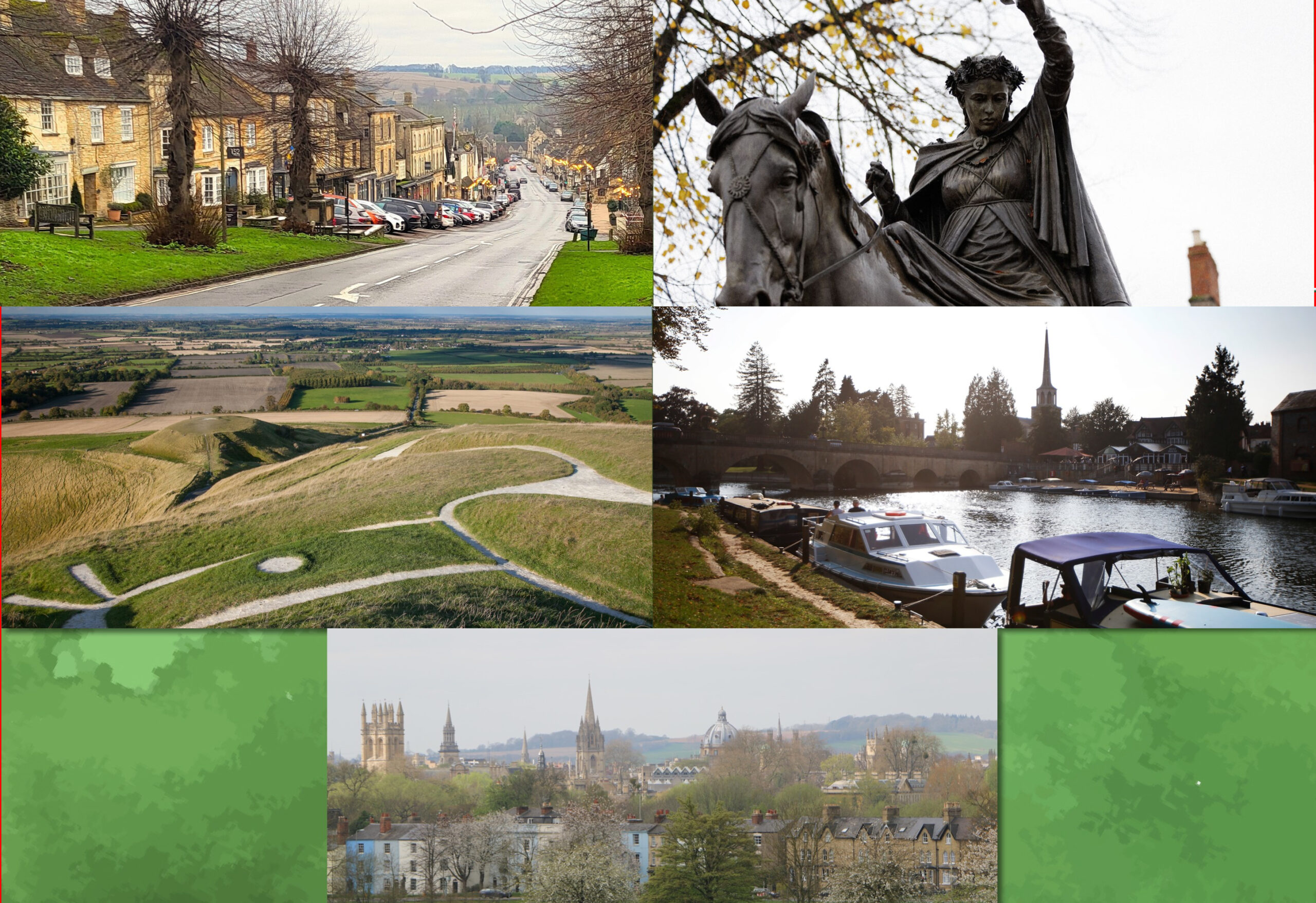 Montage of locations across Oxfordshire