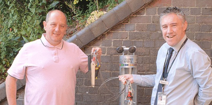 Cllr Tony Worgan and Nicholas Reid standing together