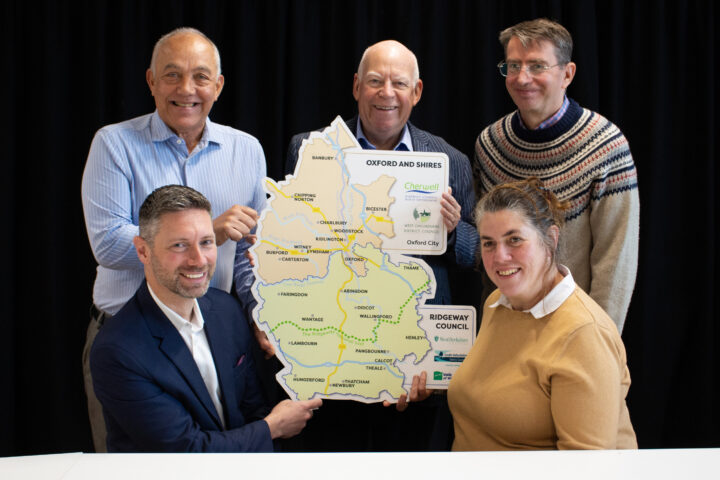 Photo: top row left to right: Cllr Andy Graham, Leader for West Oxfordshire District Council, Cllr Jeff Brooks, Leader of West Berkshire Council, Cllr David Rouane, Leader of South Oxfordshire District Council. Bottom left to right: Cllr David Hingley, Leader of Cherwell District Council and Cllr Bethia Thomas, Leader of the Vale of White Horse District Council