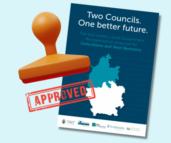 Approved stamp on council leaflet
