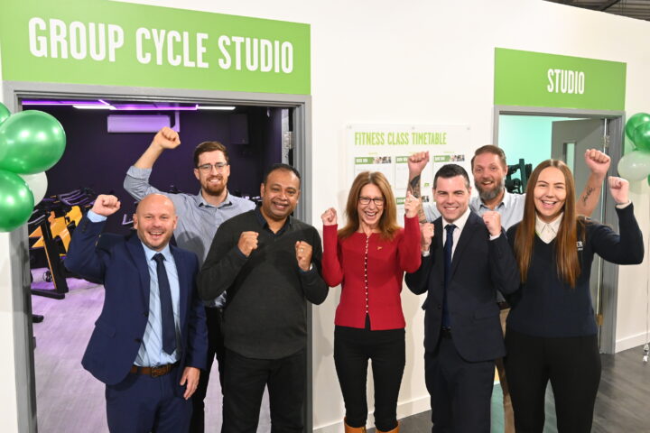 From LR: Kevin Williams South and Vale Partnership Manager for GLL, Dan Pawlowski from Baily Garner, Cllr Mocky Khan ward councillor, Cllr Georgina Heritage Cabinet Member for Communities, Gary Starkey Head of Service GLL, Jan Smith Leisure Projects Officer at South Oxfordshire District Council, Rebecca Richmond General Manager Didcot Wave.