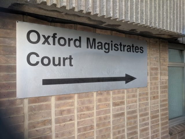 Oxford Magistrates Court sign